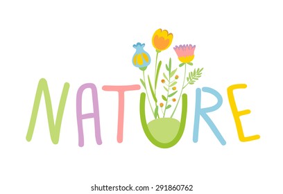 Nature. Flowers. Vector illustration