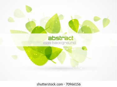 Nature flying leaves. Vector abstract background