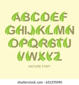 Nature Font Logo Vector Template