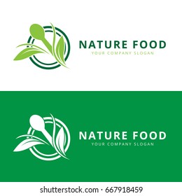 Nature Food Logo, Green Food Logo