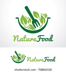 Nature Food Logo Template Design Vector, Emblem, Design Concept, Creative Symbol, Icon