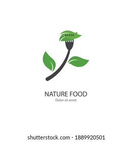 Nature food logo vector design