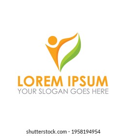 nature food vector , healthy logo