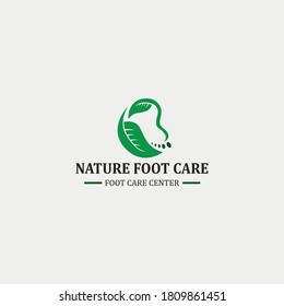 Nature Foot care logo. Leaf design concept. Vector illustration