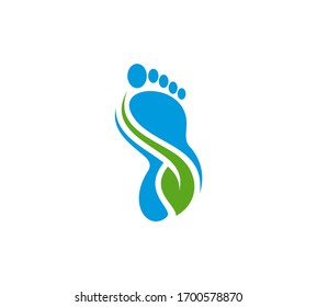 Plantilla vectorial del logotipo Nature Foot, conceptos de diseño del logotipo Creative of Foot