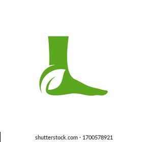 Plantilla vectorial del logotipo Nature Foot, conceptos de diseño del logotipo Creative of Foot