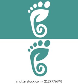 nature footprint logo with two color options