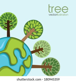 nature forest design over blue background vector illustration