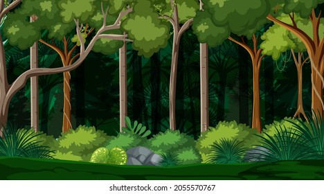 Nature forest landscape background illustration