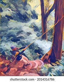 Nature Forest Painting very cool and beautiful 