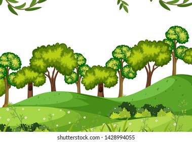 A nature forest template illustration