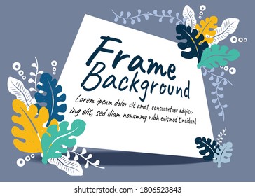 nature frame background concept illustration vector design