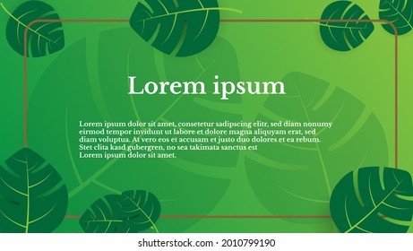 Naturrahmen-Hintergrund mit tropischen Blättern