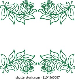 Nature frame of branches. Vector illustration