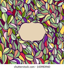 Nature frame with colorful leaves