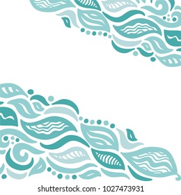 Nature frame of leaves. Vector illustration