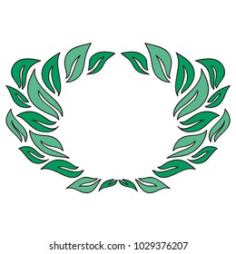 Nature frame of leaves. Vector illustration