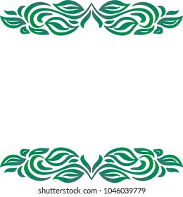 Nature frame of leaves. Vector illustration