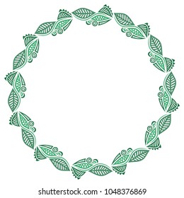 Nature frame of leaves. Vector illustration