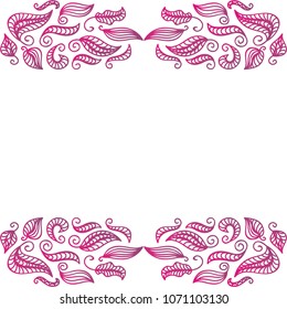Nature frame of leaves. Vector illustration