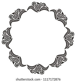 Nature frame of leaves. Vector illustration