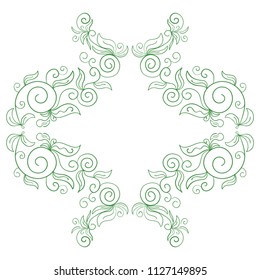 Nature frame of leaves. Vector illustration