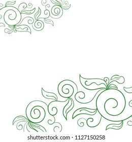 Nature frame of leaves. Vector illustration