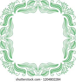 Nature frame of leaves. Vector illustration
