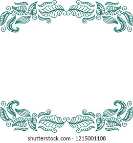 Nature frame of leaves. Vector illustration