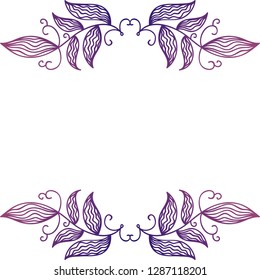 Nature frame of leaves. Vector illustration