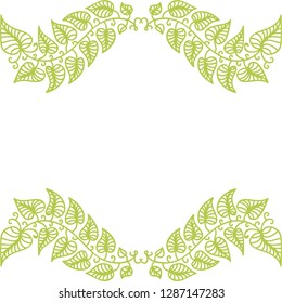 Nature frame of leaves. Vector illustration
