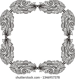 Nature frame of leaves. Vector illustration