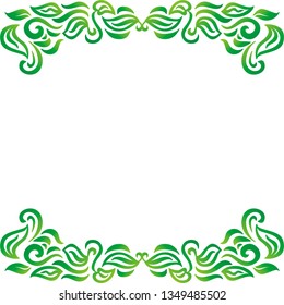 Nature frame of leaves. Vector illustration