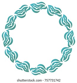 Nature frame of leaves. Vector illustration.