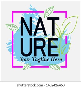 a nature frame logo template
