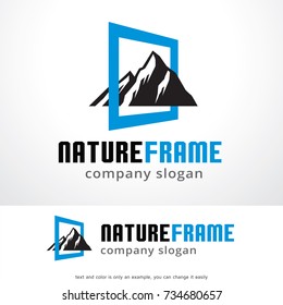 Nature Frame Logo Template Design Vector, Emblem, Design Concept, Creative Symbol, Icon