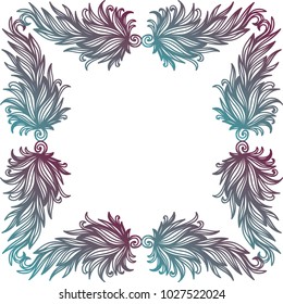 Nature frame. Vector illustration