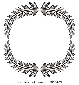 Nature frame. Vector illustration.