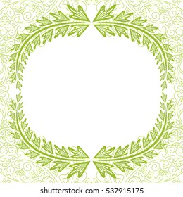 Nature frame. Vector illustration.