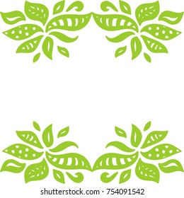 Nature frame. Vector illustration.