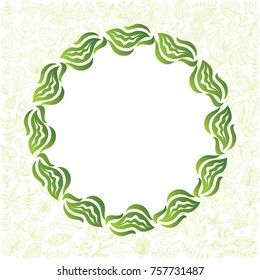 Nature frame. Vector illustration.