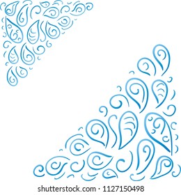 Nature frame of water drops. Vector illustration