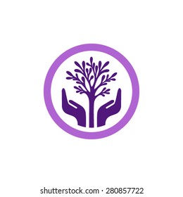 Nature friendly eco product logo