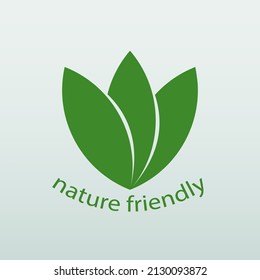 Nature friendly label logo. tags with text.Vector illustration.