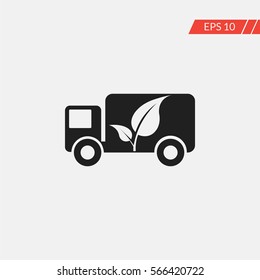 Nature friendly vehicle vector icon