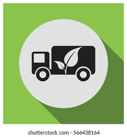 Nature friendly vehicle vector icon