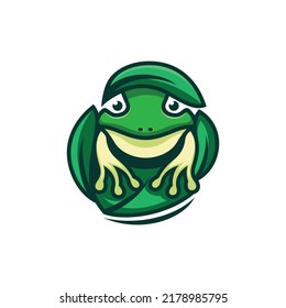Nature Frog Leaf Logo Design