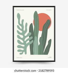 Nature, garden and landscape poster template or card. Flowers and plants at home and outdoor.