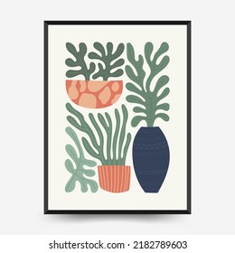 Nature, garden and landscape poster template or card. Flowers and plants at home and outdoor.