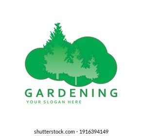 nature and gardening logo design template